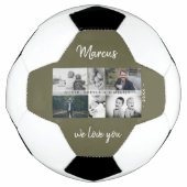 Vater mit Kindern und Vater FotoCollage Fußball (Vorderseite)