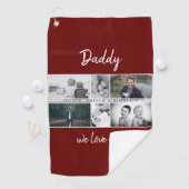 Vater mit Kindern und Vater FotoCollage Golfhandtuch (Insitu)