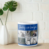 Vater mit Kindern und Vater FotoCollage Jumbo-Tasse