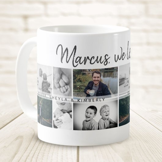 Vater mit Kindern und Vater FotoCollage Kaffeetasse