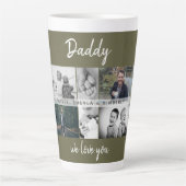 Vater mit Kindern und Vater FotoCollage Milchtasse (Vorderseite)