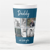 Vater mit Kindern und Vater FotoCollage Milchtasse (Vorderseite)