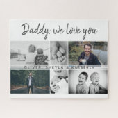 Vater mit Kindern und Vater FotoCollage Puzzle (Horizontal)