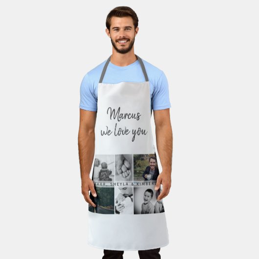 Vater mit Kindern und Vater FotoCollage Schürze (Getragen)