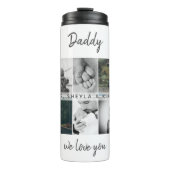 Vater mit Kindern und Vater FotoCollage Thermosbecher (Vorderseite)