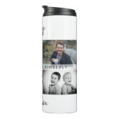 Vater mit Kindern und Vater FotoCollage Thermosbecher (Nach rechts gedreht)