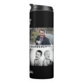 Vater mit Kindern und Vater FotoCollage Thermosbecher (Nach rechts gedreht)
