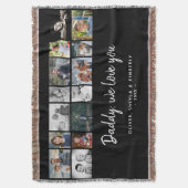 Vater mit Kindern Vater 14 FotoCollage Decke (Vorderseite Vertikal)