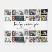 Vater mit Kindern Vater 14 FotoCollage Fleecedecke (Vorderseite (Horizontal))