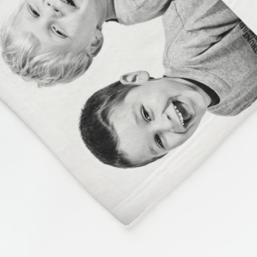 Vater mit Kindern Vater 14 FotoCollage Fleecedecke (Ecke)