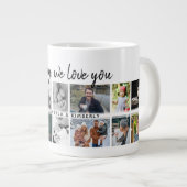 Vater mit Kindern Vater 14 FotoCollage Jumbo-Tasse (Vorderseite Rechts)