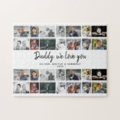 Vater mit Kindern Vater 14 FotoCollage Puzzle (Horizontal)