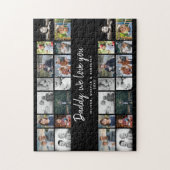 Vater mit Kindern Vater 14 FotoCollage Puzzle (Vertikal)