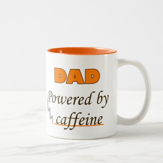 Vater mit Koffein Zweifarbige Tasse (Rechts)