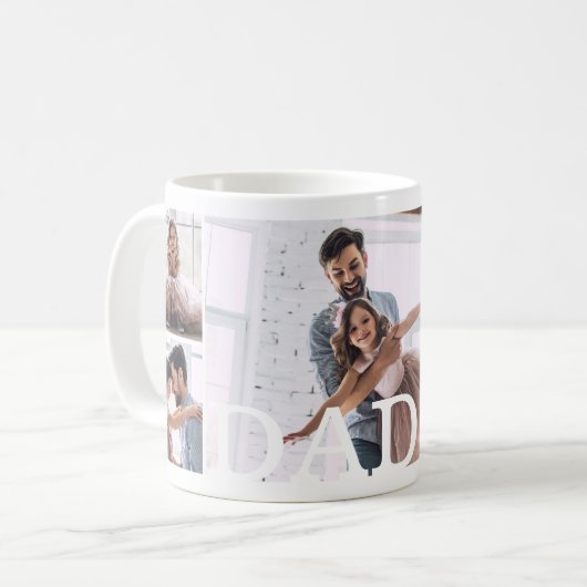 VATER mit mehreren Fotomaterialien und benutzerdef Kaffeetasse (Vorderseite Links)