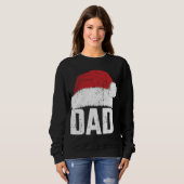 Vater mit Santa-Claus, der Familienweihnachtsfeste Sweatshirt (Vorne ganz)