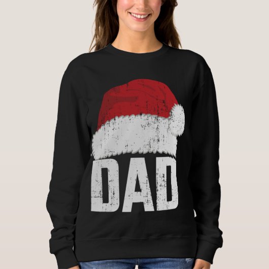 Vater mit Santa-Claus, der Familienweihnachtsfeste Sweatshirt (Vorderseite)