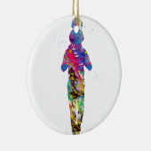 Vater mit Tochter Keramik Ornament (Rechts)