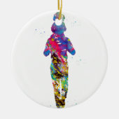 Vater mit Tochter Keramik Ornament (Vorne)