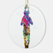 Vater mit Tochter Keramik Ornament (Links)