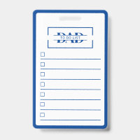 Vater Modern Blaue Monogramm To-Do-Liste