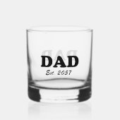 Vater Moderne Schwarz Typografie Whiskyglas (Vorderseite)