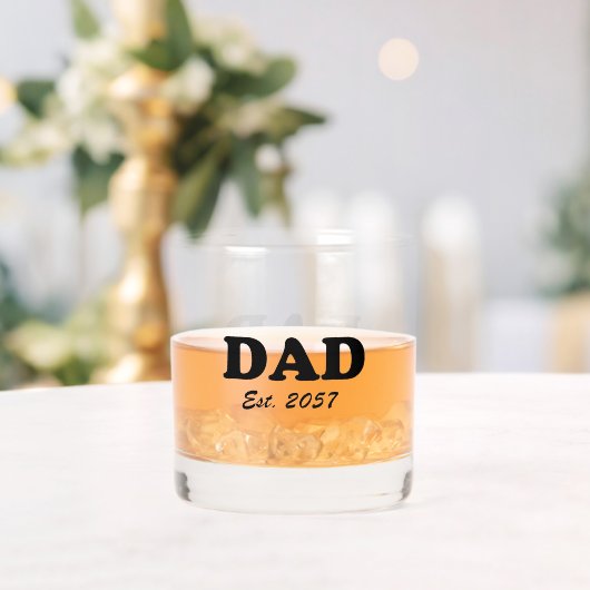 Vater Moderne Schwarz Typografie Whiskyglas (Insitu (Hochzeit))