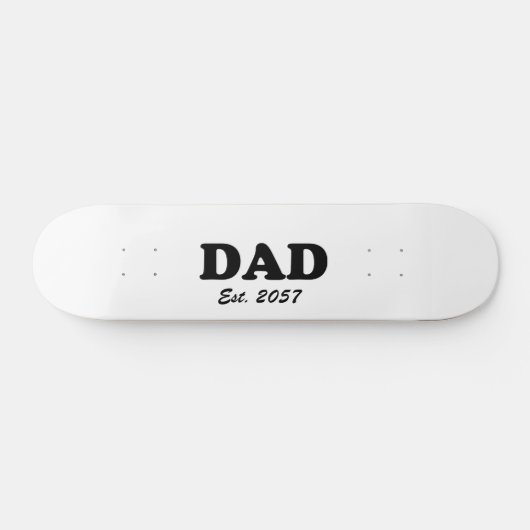 Vater Moderne schwarze Typografie Skateboard (Horizontal)