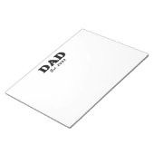 Vater Moderne Typografie Brustimelbstdatum Weiß Notizblock (angewinkelt)