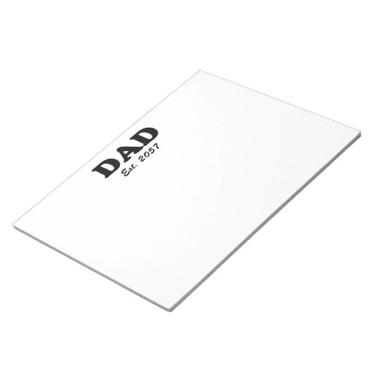 Vater Moderne Typografie Brustimelbstdatum Weiß Notizblock (angewinkelt)