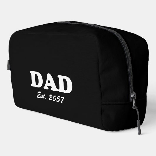 Vater Moderne Typografie Custom est Date schlicht  Waschbeutel (Rechte Ecke)