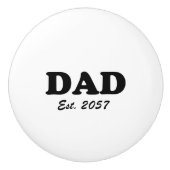 Vater Moderne Typografie nach dem üblichen Datum Keramikknauf (Vorderseite)