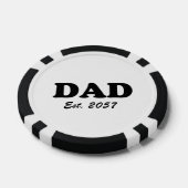 Vater Moderne Typografie Sonderest Datum lustig Pokerchips (Einzeln)