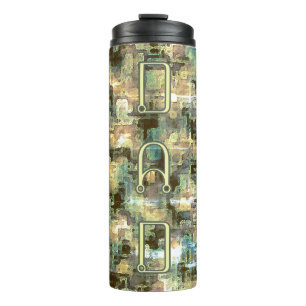 Vater moderner dystopischer Tarnung Thermobecher Thermosbecher