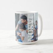 Vater Modernes, benutzerdefiniertes 4-Fotoleitergi Kaffeetasse (VorderseiteRechts)