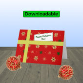 Vater Modernes Weihnachtsgeschenk Feiertagskarte