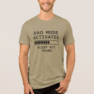 Vater-Modus aktiviert Schlaf nicht gefunden Tri-Blend Shirt