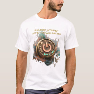Vater-Modus Aktiviert T-Shirt, Lustiges Vater-Gesc T-Shirt