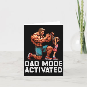Vater-Modus aktiviert Väter Tag Gym Workout Bodybu Karte
