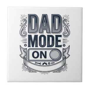 Vater-Modus Ein Vintage-Gravur-Shirt-Design_1 Fliese