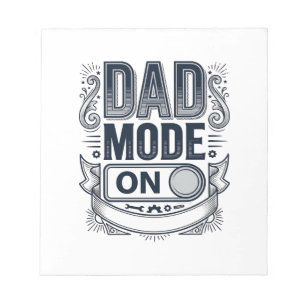 Vater-Modus Ein Vintage-Gravur-Shirt-Design_1 Notizblock