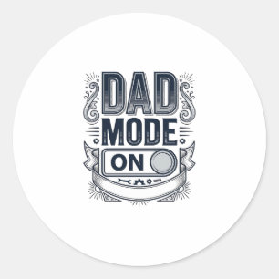 Vater-Modus Ein Vintage-Gravur-Shirt-Design_1 Runder Aufkleber
