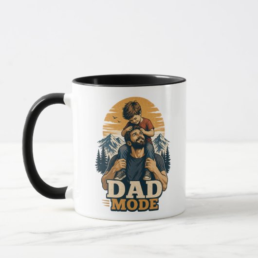 Vater-Modus Vatertags-Shirt Tasse (Links)