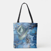 Vater Mood Music Blue Fedora Medium Shoulle Tasche (Rückseite)