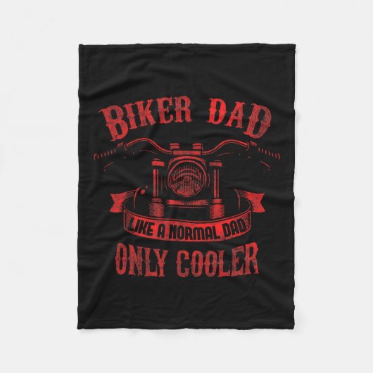 Vater Motorrad Vater39s Tagesdesign für Väter Fleecedecke (Vorderseite)