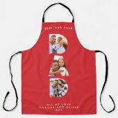 Vater Multi-Foto moderne Typografie rot Schürze (Vorderseite)