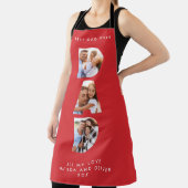 Vater Multi-Foto moderne Typografie rot Schürze (InSitu)