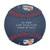 Vater MultiFoto Typografie blau Baseball (Rückseite)