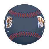 Vater MultiFoto Typografie blau Baseball (Vorderseite)