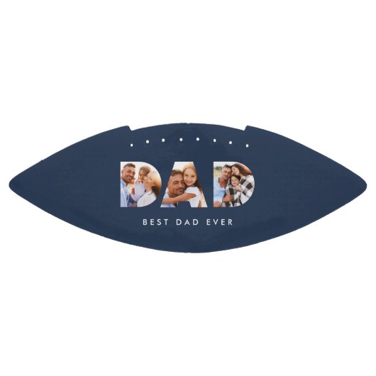 Vater MultiFoto Typografie Marine Blau moderne Football (Panel)
